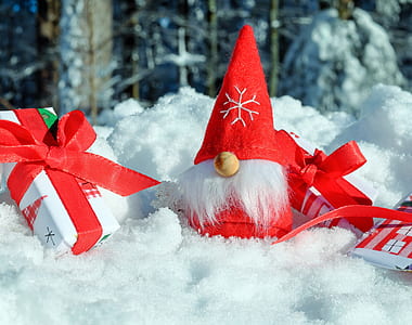 Santa Claus miniature covered with snpw thumbnail