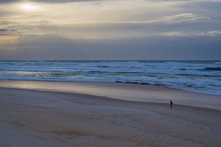 person walking on seashore thumbnail