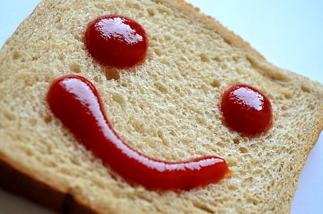 wheat bread with hammy emoji ketchup decor thumbnail