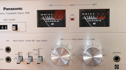 gray Panasonic 619 stereo cassette deck thumbnail