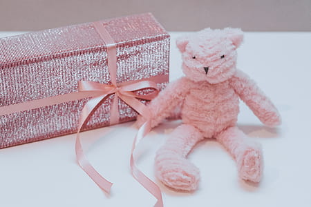 Pink Bear Plush Toy With Box thumbnail