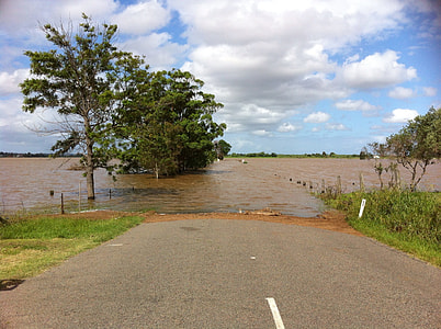road covered with flood thumbnail