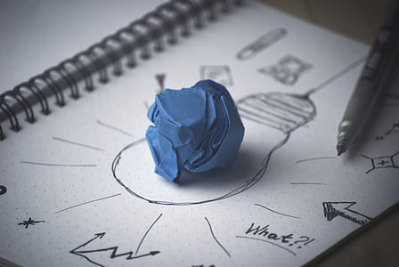 blue crumpled paper thumbnail