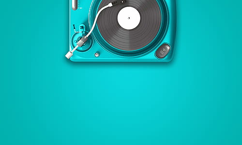 blue and black vinyl player thumbnail
