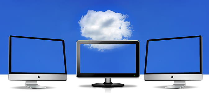 gray flat screen monitor under cloudy sky thumbnail