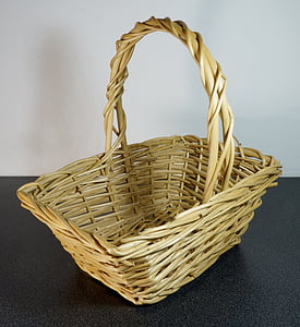 brown wicker basket on black tabler thumbnail