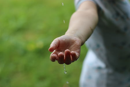 person holding droplets of water thumbnail