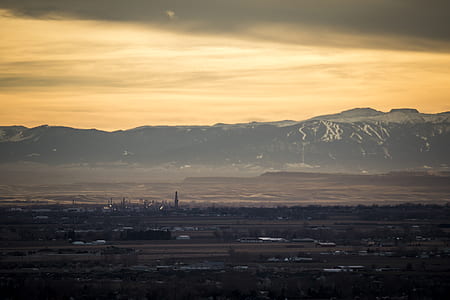 high-angle photography of mountain range thumbnail
