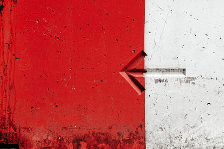 red and white steel arrow on top of surface thumbnail