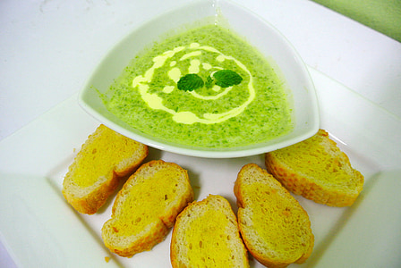 toasted breads and green sauce dip thumbnail
