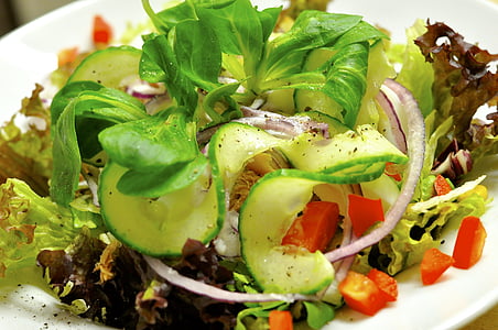 sliced vegetable on white plate thumbnail