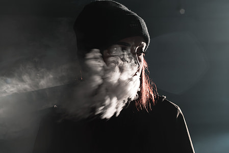 grayscale, photography, woman in black, black top thumbnail
