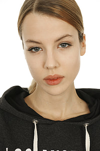 woman wearing black pullover hoodie thumbnail