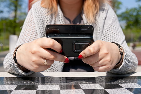 person, woman, smartphone, technology thumbnail