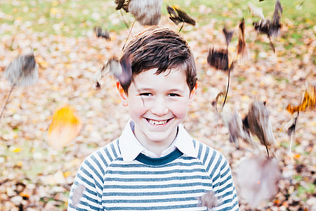 Closeup shot of a smiling boy child thumbnail