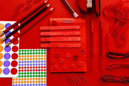 Red Items Flat Image Photography thumbnail