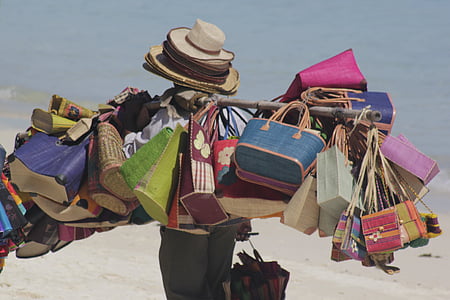 assorted-color of bags and hats thumbnail