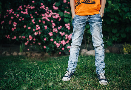 Young boy in the garden thumbnail