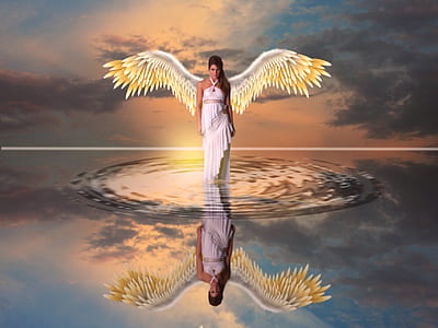 woman angel walking on water thumbnail