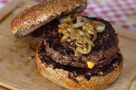 grilled meat on bun thumbnail