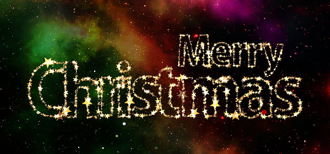 merry christmas galaxy text thumbnail
