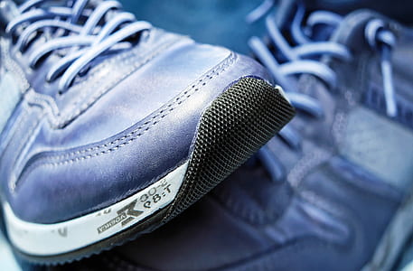 pair of blue athletic shoes thumbnail