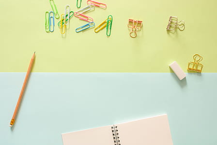 notebook, pencil, eraser, background thumbnail