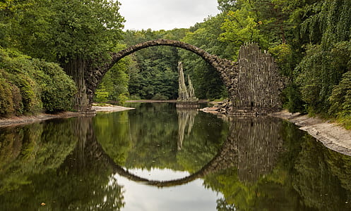 mirror photography of bridge thumbnail