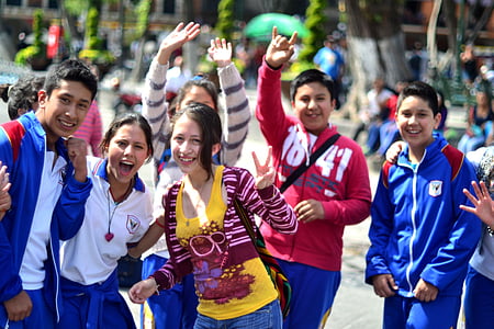 group of people standing on street thumbnail
