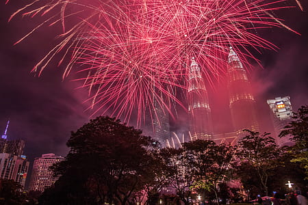 Petronas Tower Malaysia with firework display thumbnail