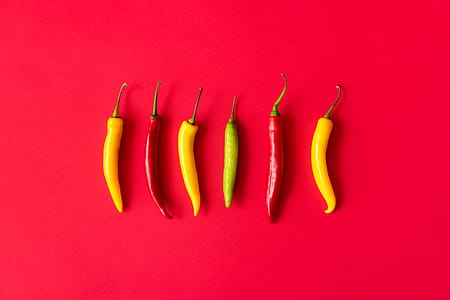 Red, Yellow and Green Hot Chilli Peppers thumbnail