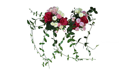 red, pink, and white flowers swag thumbnail