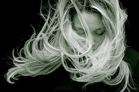 grey-scale photo of long hair woman thumbnail