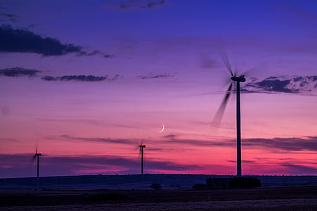 silhouette of windmills thumbnail