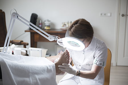 woman looking at person's feet thumbnail