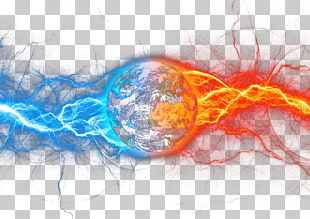 Light Fire Flame Adobe Illustrator, Lightning luminous efficiency, blue and orange earth illustration PNG clipart