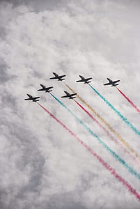 6 Jets Parading Toward Clouds thumbnail