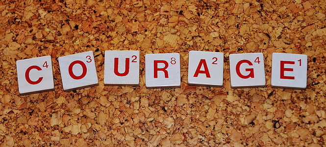 photography of Courage scrabble tiles thumbnail