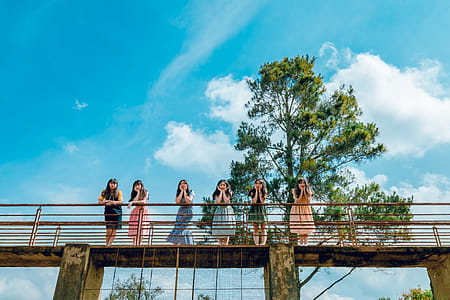 Six Women on Bridge thumbnail