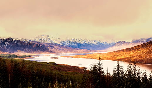 snow, light, dawn, landscape thumbnail