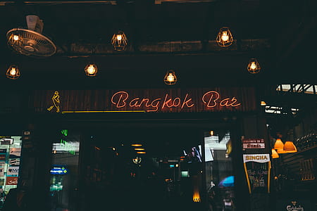 Bangkok Bar neon light signage thumbnail