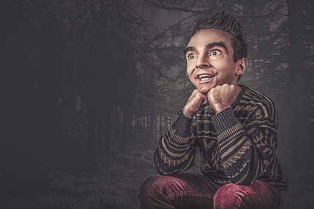 photo of a man wearing black and red clothes thumbnail
