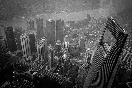 grayscale photography of buildings thumbnail