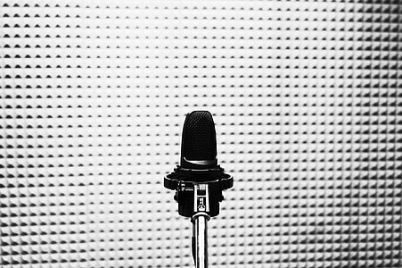 grayscale photo of microphone thumbnail