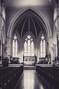 black-and-white, architecture, church, cathedral thumbnail
