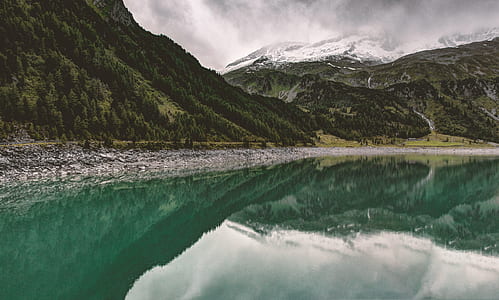 mountains, nature, clouds, cloudy thumbnail
