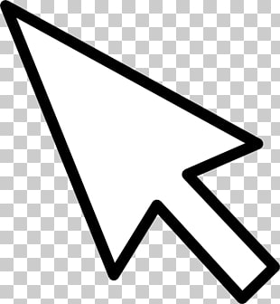 Computer mouse Pointer Arrow , Mouse Cursor , white arrow on black background PNG clipart