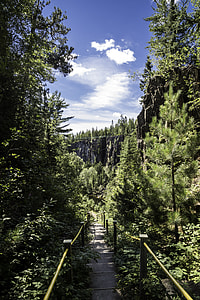 Long Shot of the stairs down the Canyon at Eagle Canyon, Ontario thumbnail