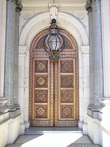 Parliament building entrance doors in Melbourne, Victoria, Australia thumbnail