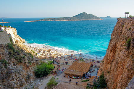 aerial view of beach during daytime thumbnail
